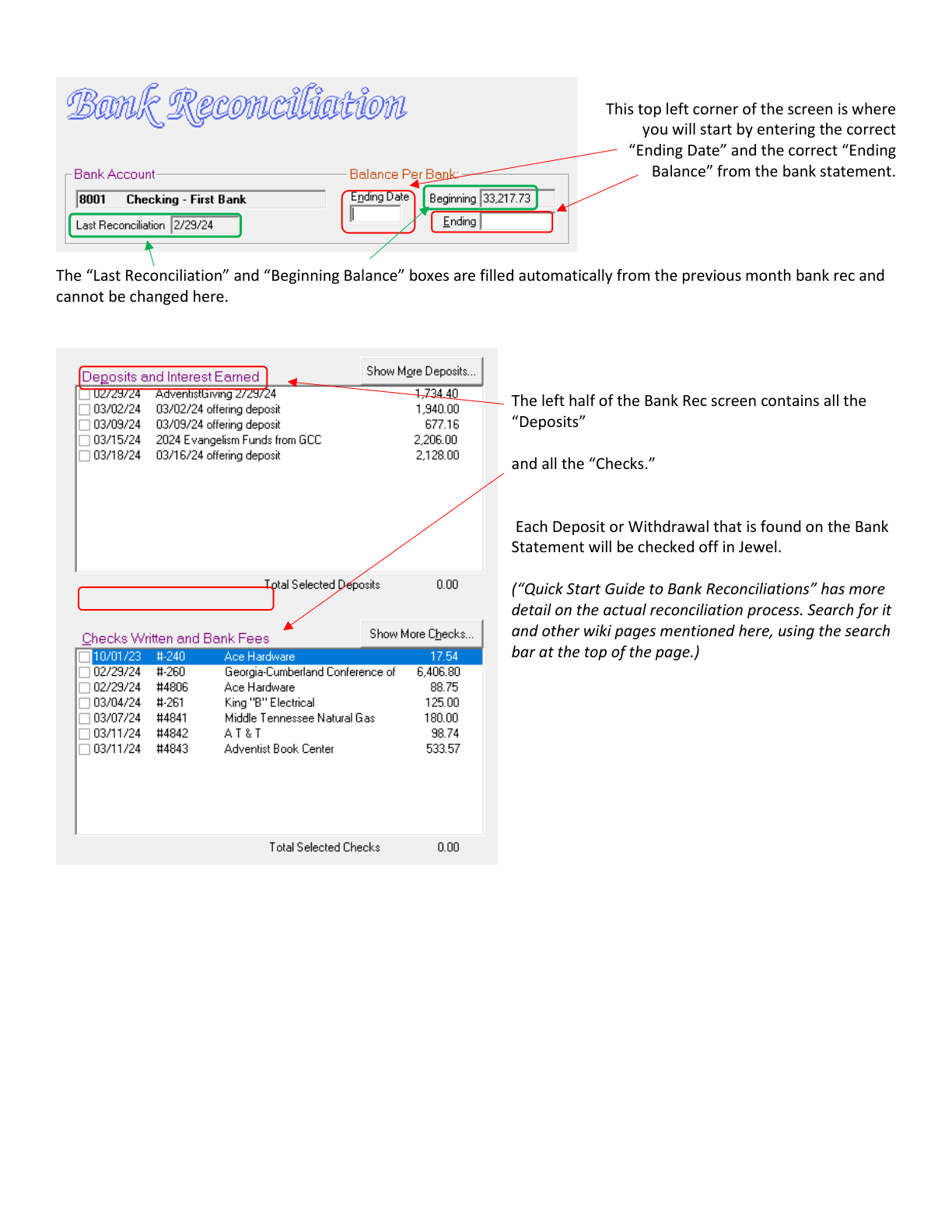 Tour of the Reconcile features in Jewel - page 2