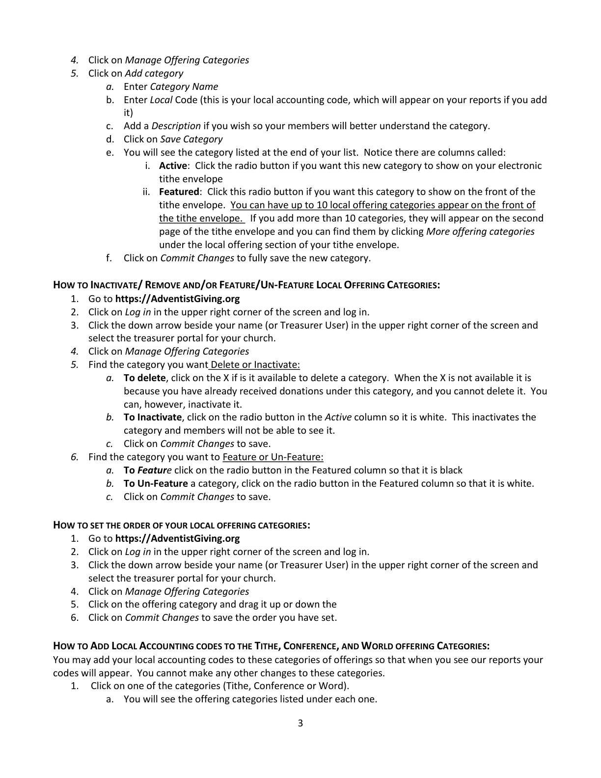 AdventistGiving instructions, page 3 of 4
